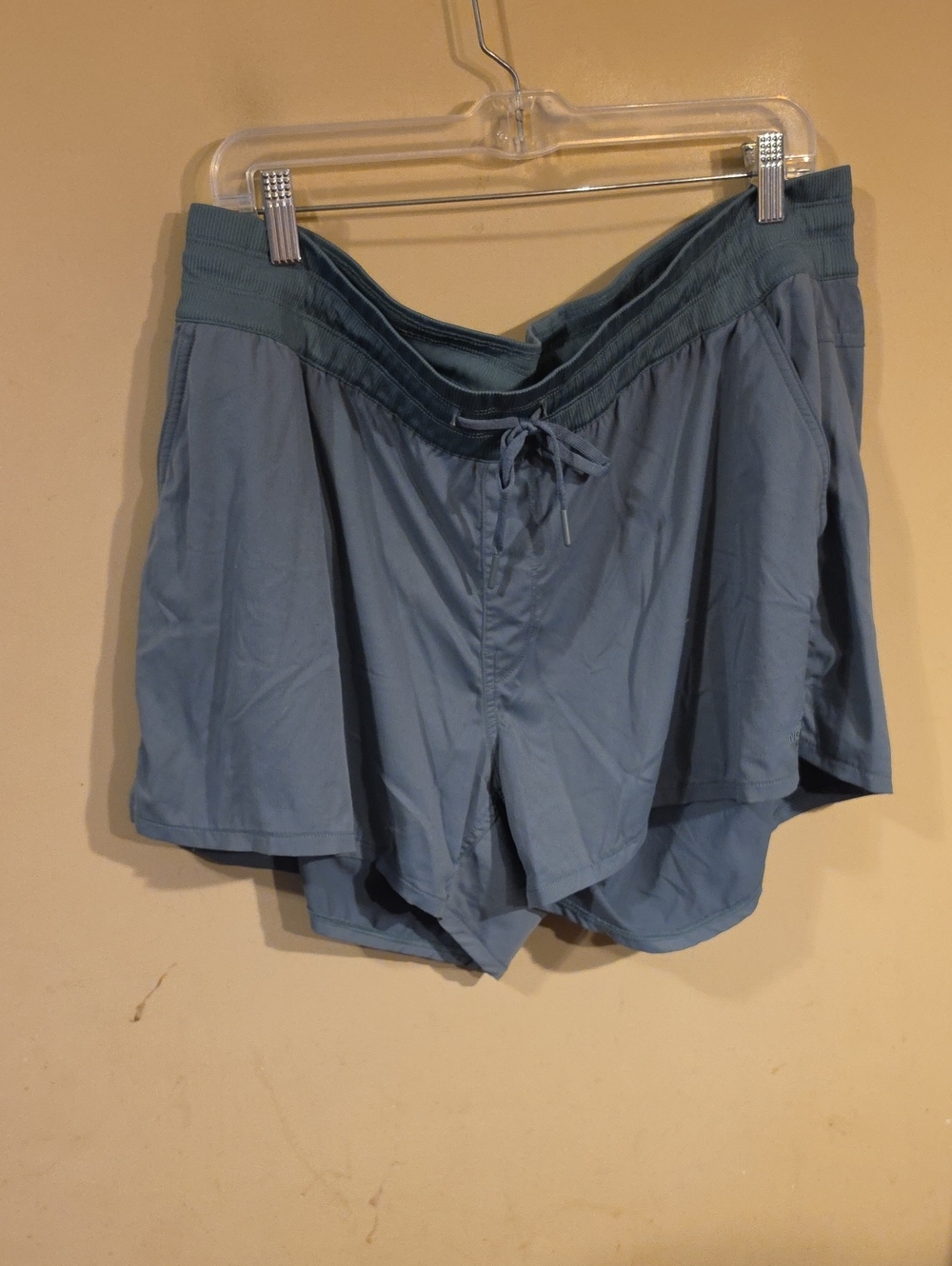Women’s Light Blue Athletic Shorts with Drawstring